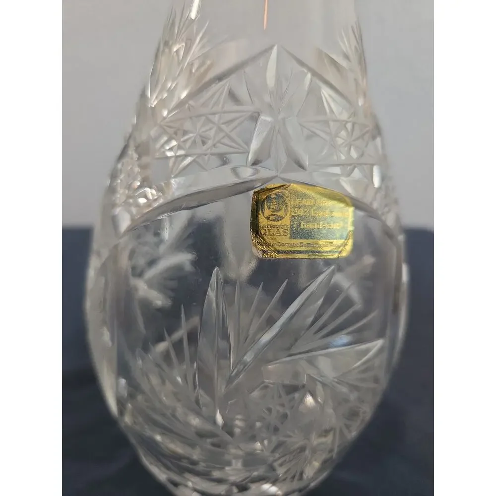 Vintage Lausitzer 24% Lead Crystal Decanter Made in German Democratic Republic